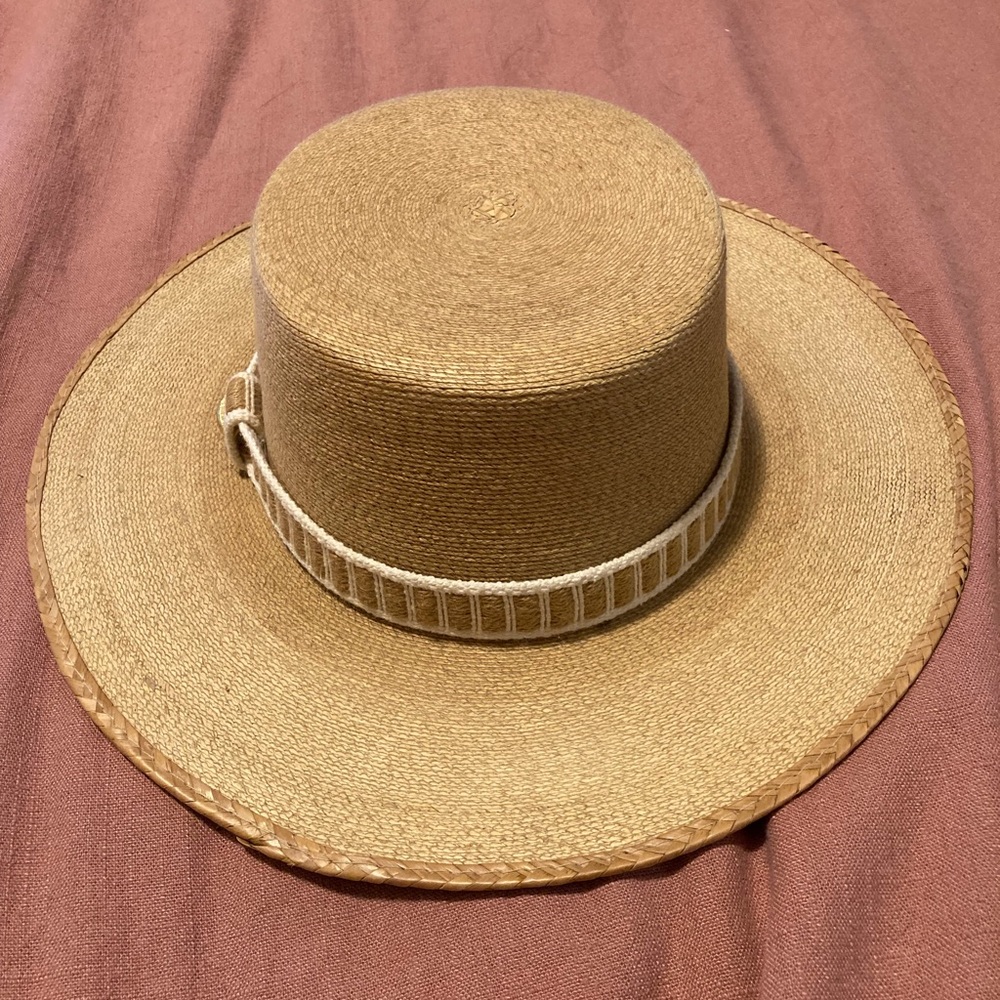 Handmade Straw boater hat “holbox”